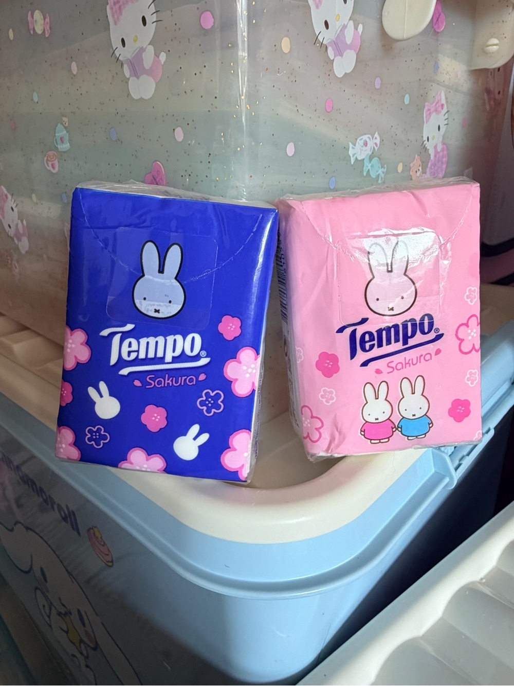 Miffy Sakura Scented Pocket Tissues - Pink & Blue